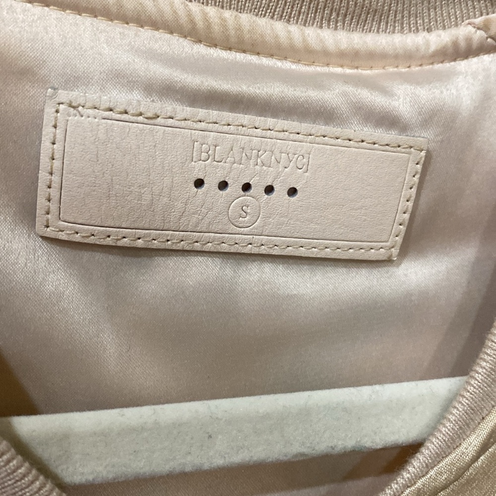 [BLANKNYC] Satin Embroidered Bomber Jacket - Picture 4 of 10